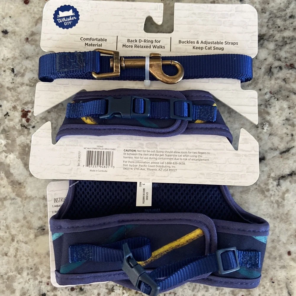 Whisker city cat vest harness and leash kitten
